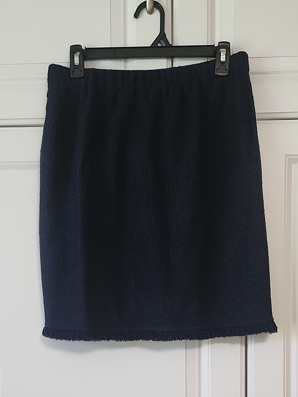 St. John Navy Knit Pencil Skirt